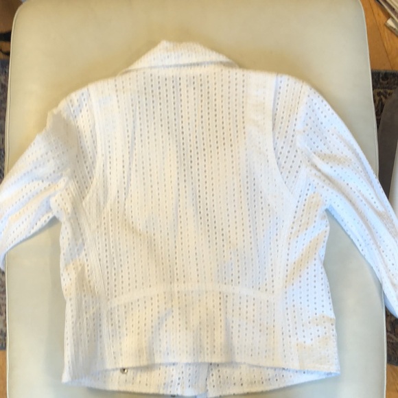 Rebecca Minkoff white eyelet moto jacket - Picture 8 of 8